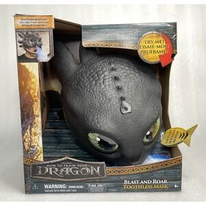 BLAST AND ROAR TOOTHLESS MASK How To Train‎ Your Dragon Movie Lights Sounds NEW